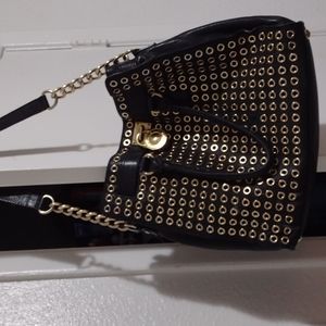 Michael kors gold studded big purse